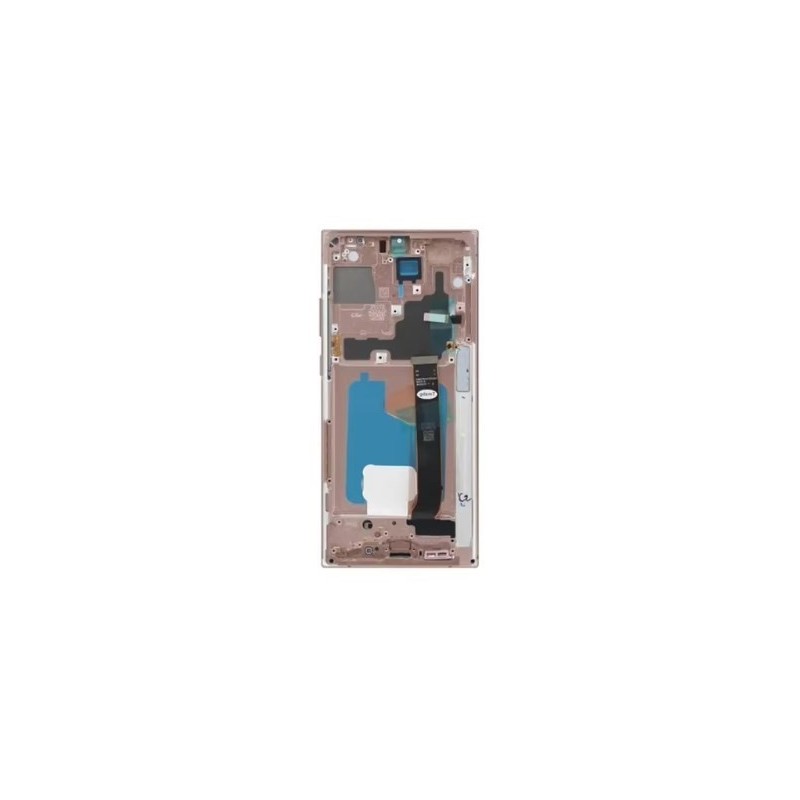 PANTALLA OLED PARA SAMSUNG NOTE 20 ULTRA CON MARCO GRIS / ROSA (BORDE POCO ANCHO)